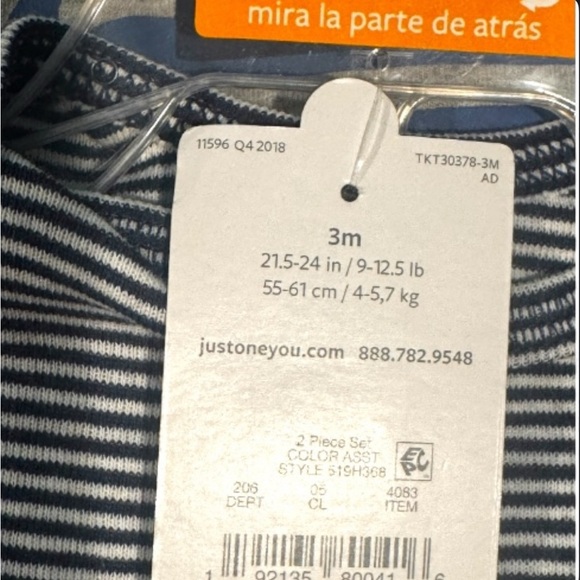 Carters & Just for you infant size 3 & 6 months - Picture 4 of 4